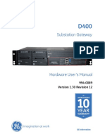 994-0089 D400 Substation Gateway Hardware User Manual v1.30 R12