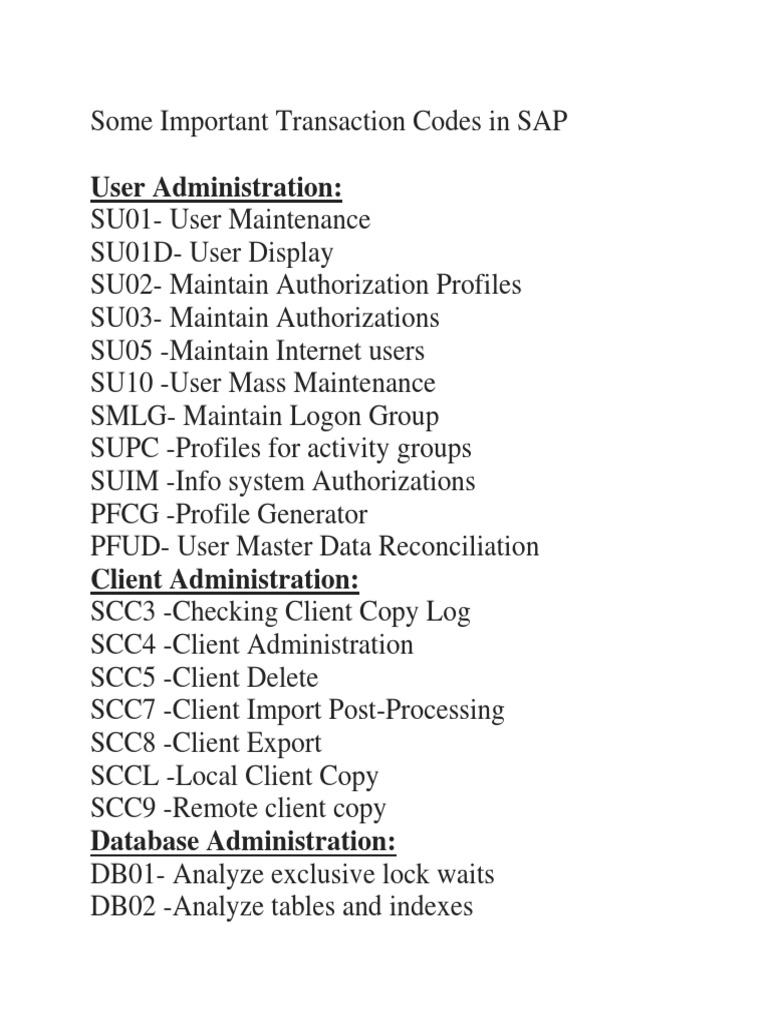 Return Codes In Sap Security