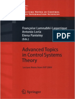 Advanced Topics in Control Systems Theory II