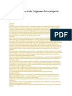 Categorías Conceptuales Del Proceso de Investigación Científica