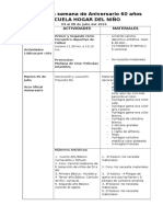 Actividades Semana de Aniversario 60 Años