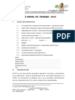 Plan Anual de Trabajo de La I.E Parroquial 2015