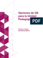 Primer Ciclo - Opciones Dddde OA para La Unidad Pedagogica