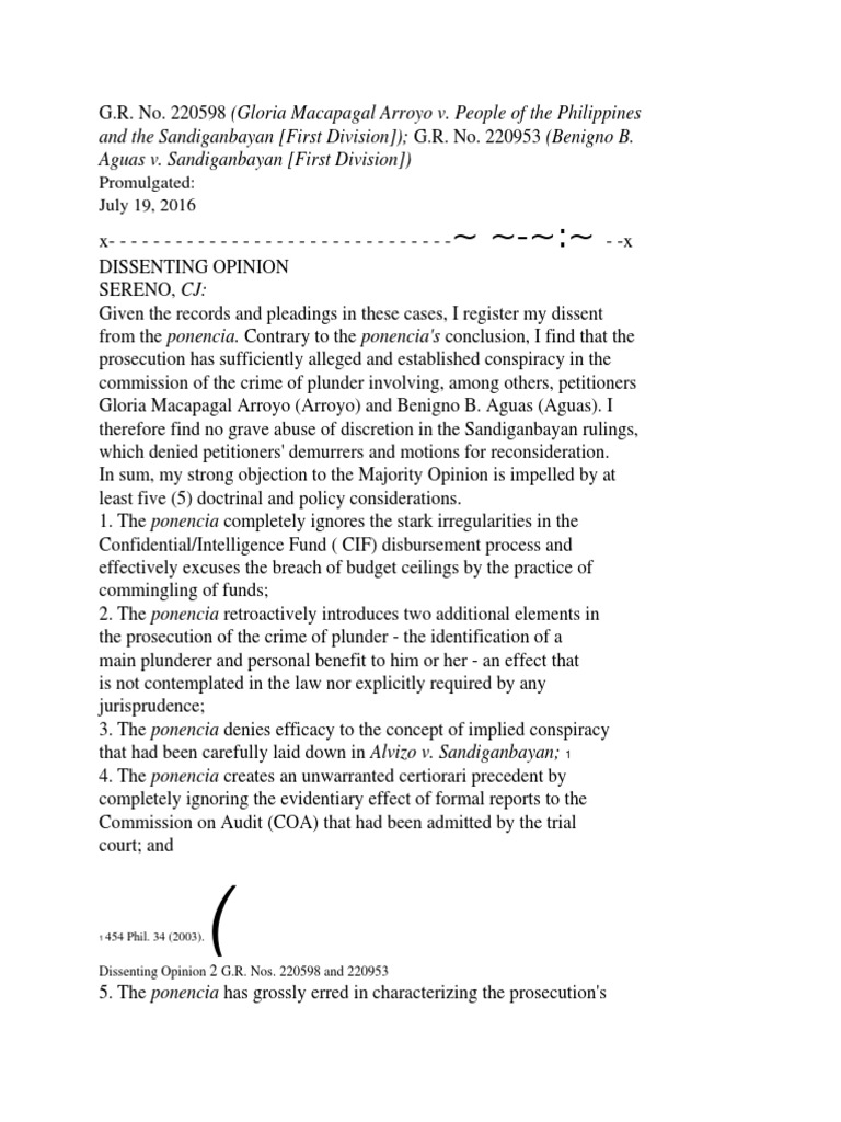 And the sandiganbayan first division g r no 220953 benigno b