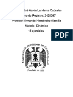 15 Ejercicios de Dinamica Tercer Parcial