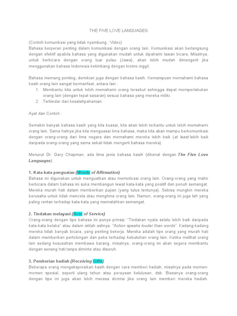 The Five Love Languages Pdf
