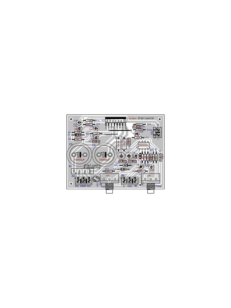 Tda7294 Subwoofer PCB Layout PDF | PDF