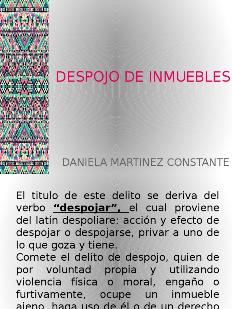Despojo de Inmuebles | PDF | Propiedad | Delito