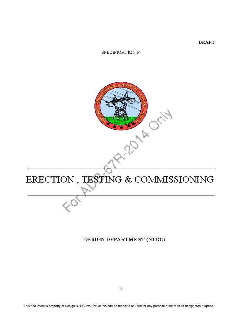 Erection and Commissioning Guidelines | PDF | Cable | Transformer
