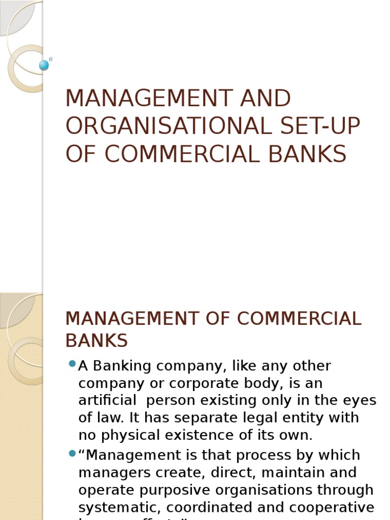 Management Structure of Commercial Banks | PDF | Organizational ...