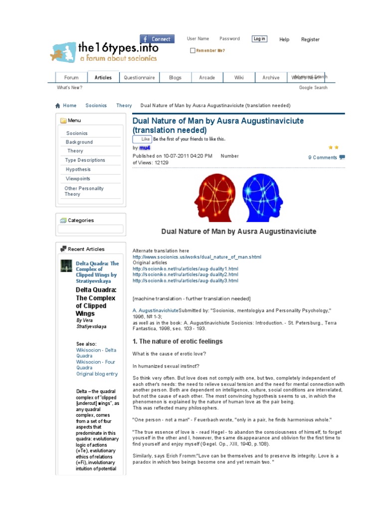 Dual Nature | PDF | Extraversion And Introversion | Personality Type
