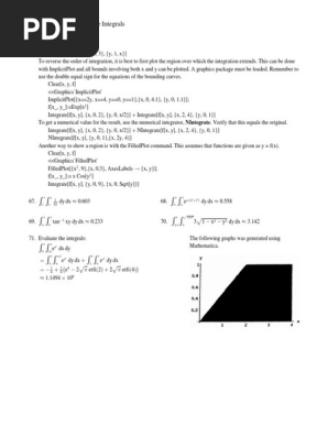 Multiple Integrals and Applications | PDF | Integral | Area