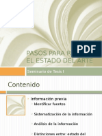 Pasos para Realizar El Estado Del Arte Semimario de Investigación I