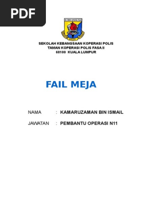 Fail Meja Pembantu Operasi N11 Pdf