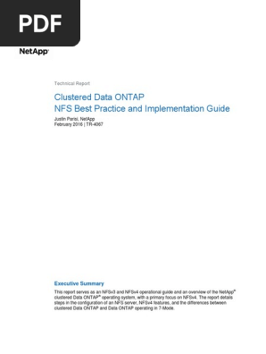 Clustered Data Ontap Nfs Best Practice And Implementation Guide Transmission Control Protocol Scalability
