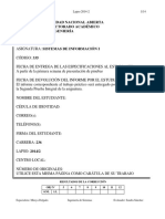 Trabajo práctico, Universidad Nacional Abierta (Venezuela), Sistemas de Información II (336)
