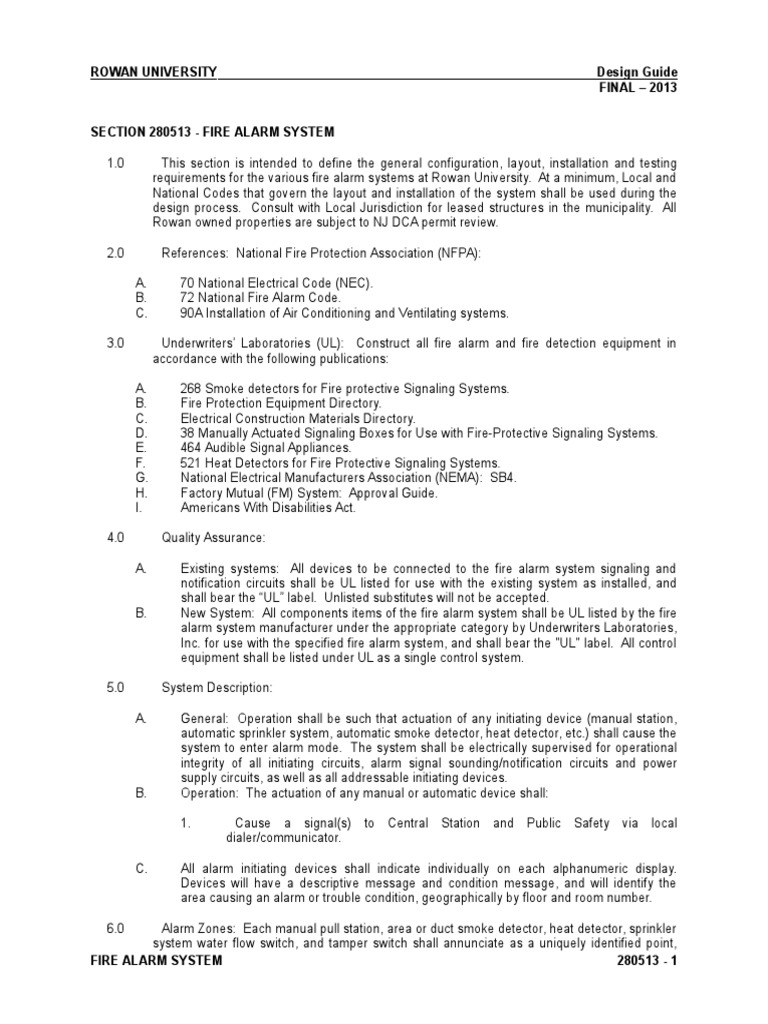 280513 Fire Alarm System - Electrical Design Guide | Battery Charger |  Battery (Electricity)