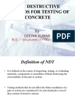 Non Destructive Methods For Testing of Concrete