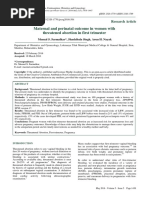 Maternal and Perinatal Outcome in Women With Threatened Abortion in First Trimester