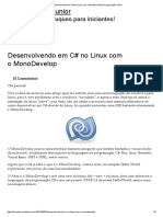 Desenvolvendo em C# No Linux Com o MonoDevelop - Programação Junior