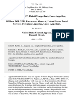 Ruth Gilchrist, Cross-Appellee v. William Bolger, Postmaster General, United States Postal Service, Cross-Appellant, 733 F.2d 1551, 11th Cir. (1984)