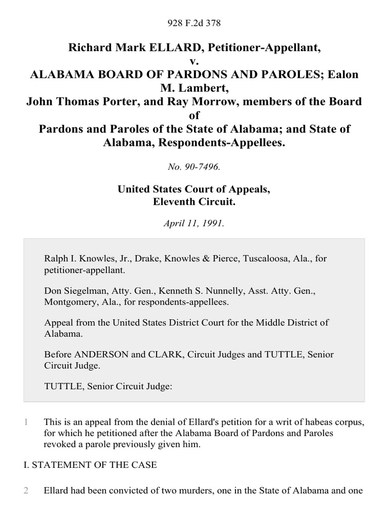 United States Court of Appeals, Eleventh Circuit | Parole | Life