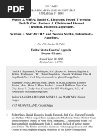 Walter J. Shea Daniel C. Ligurotis Joseph Trerotola Jack D. Cox Barbara A. Christe and Vincent Trerotola v. William J. McCarthy and Weldon Mathis, 953 F.2d 29, 2d Cir. (1992)