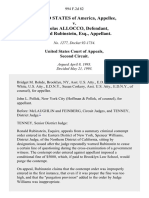 United States v. Nicholas Allocco, Ronald Rubinstein, Esq., 994 F.2d 82, 2d Cir. (1993)