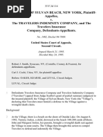 The Village of Sylvan Beach, New York v. The Travelers Indemnity Company, and the Travelers Insurance Company, 55 F.3d 114, 2d Cir. (1995)