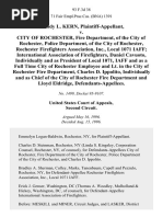 Wendy L. Kern v. City of Rochester, Fire Department, of the City of Rochester, Police Department, of the City of Rochester, Rochester Firefighters Association, Inc., Local 1071 Iaff International Association of Firefighters, Daniel Cavuoto, Individually and as President of Local 1071, Iaff and as a Full Time City of Rochester Employee and Lt. In the City of Rochester Fire Department, Charles D. Ippolito, Individually and as Chief of the City of Rochester Fire Department and Lloyd Eldridge, 93 F.3d 38, 2d Cir. (1996)