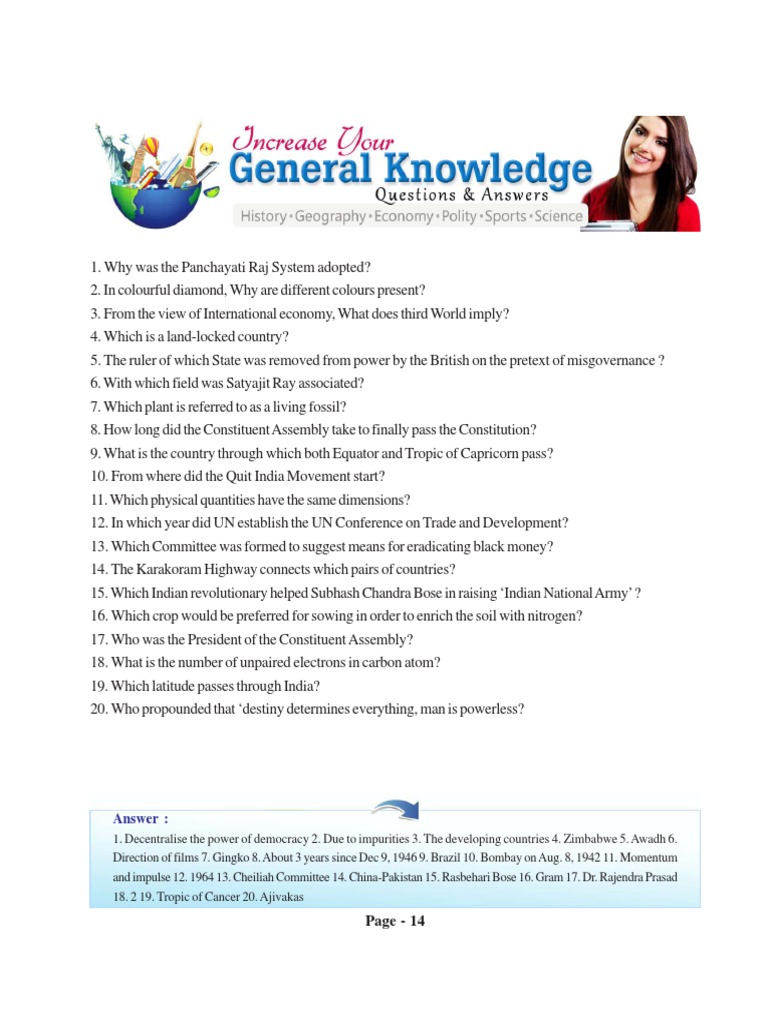 General Knowledge Quiz Prep | PDF