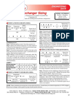 Metal Heat Exchanger Sizing: Engineering Data