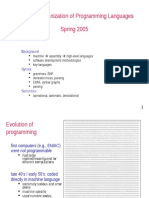 CSC 533: Organization of Programming Languages Spring 2005: Background