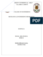 Mechanical Engineering Department Module 1