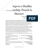 Ten Steps To A Healthy Relationship: Pesach To Shavuot: Mrs. Mindy Eisenman