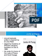 Junto Al Pasig: "Sa Tabi NG Pasig" by Dr. Jose Rizal