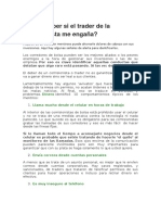 Cómo Saber Si El Trader de La Comisionista Me Engaña