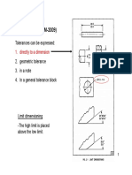 General Tolerance (From ASME Y14.5M-2009) : Tolerances Can Be Expressed