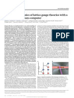 Letter: Real-Time Dynamics of Lattice Gauge Theories With A Few-Qubit Quantum Computer