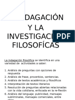 La Indagacion en Filosofia