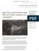 Data Vhiz' Geoff McGhee and Bill Lane Center Analyze Rural Newspapers - JSK