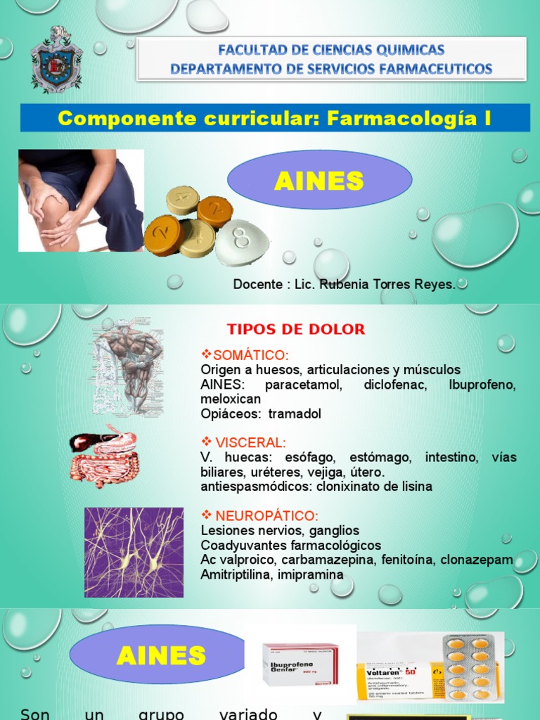 Tipos de Dolor y AINES en Farmacología | PDF | Droga anti-inflamatoria ...