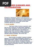 Summer Diseases and Its Prevention