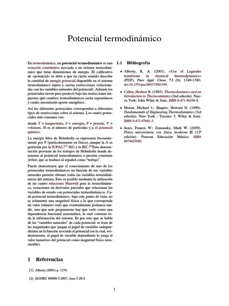 Potencial Termodinámico Descargar gratis PDF Mecánica de Medios