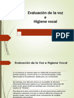 Evaluación de La Voz e Higiene Vocal