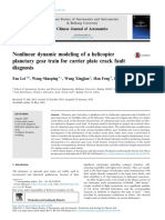 Nonlinear Dynamic Modeling of A Helicopter Planetary Gear Train For Carrier Plate Crack Fault Diagnosis