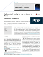 Optimum Blade Loading For A Powered Rotor in Descent: Chinese Journal of Aeronautics