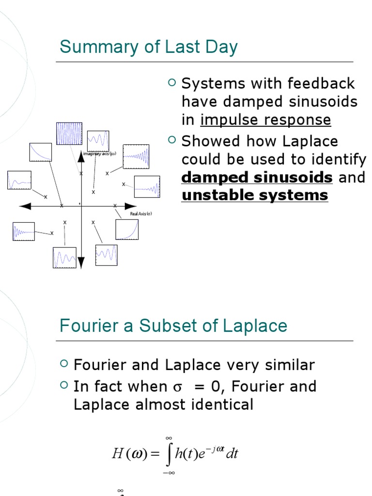 Laplace Fourier Relationship | PDF | Laplace Transform | Fourier Transform
