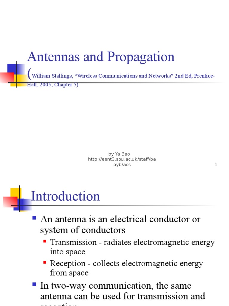 Antennas and Propagation PDF Signal To Noise Ratio Antenna (Radio)