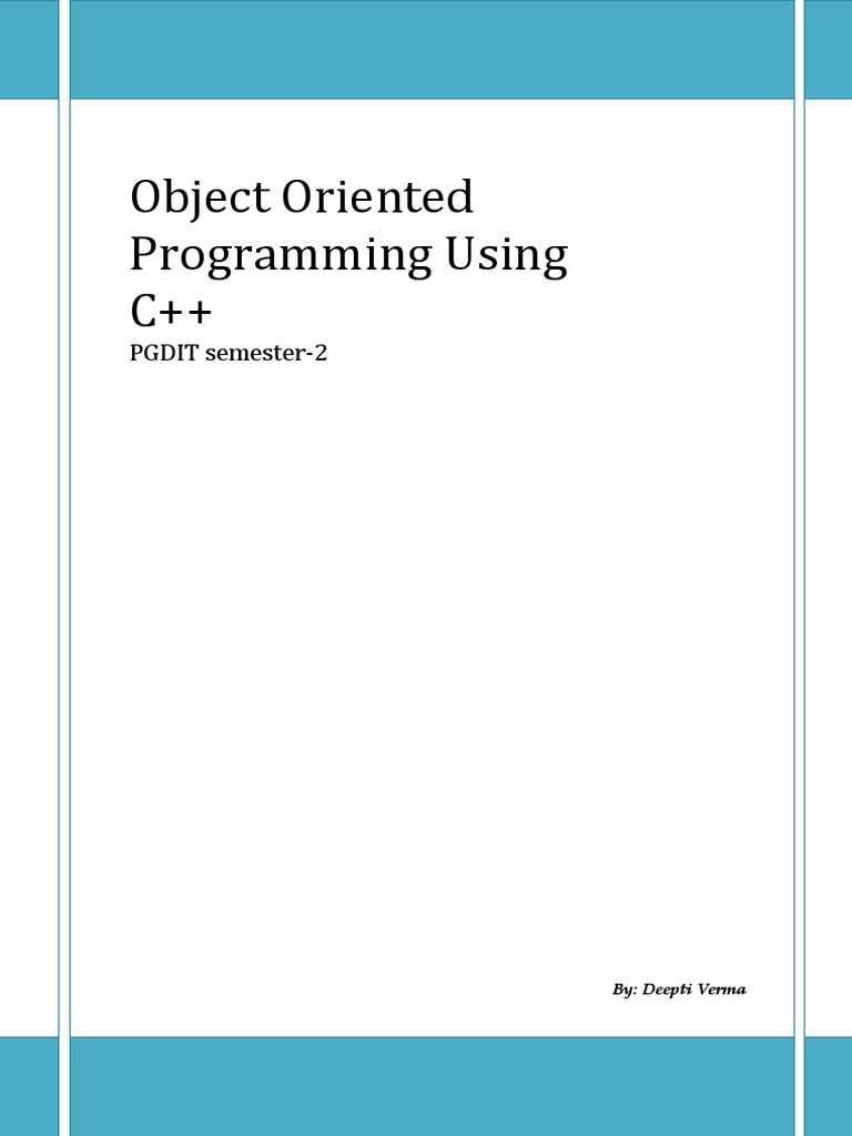 Object Oriented Programming Book | PDF | Class (Computer Programming) | C++